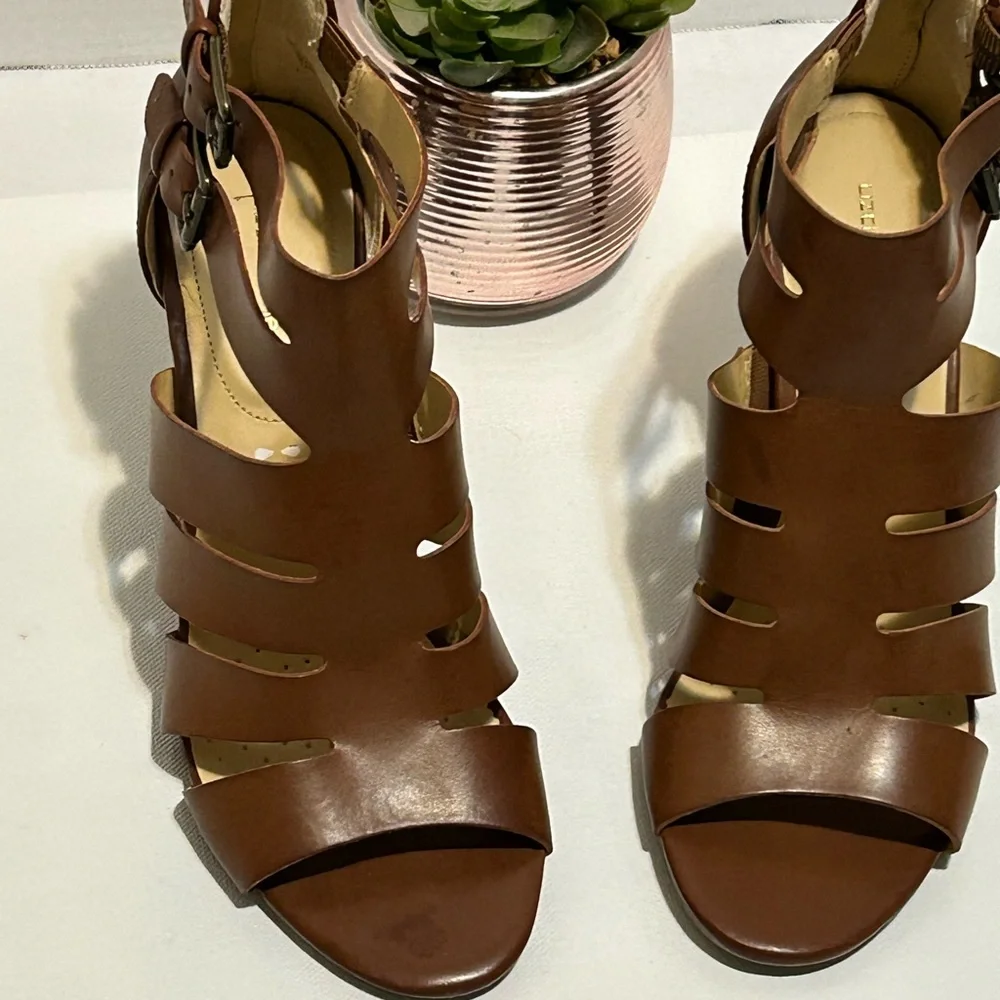 Brown Strappy Heeled Sandals